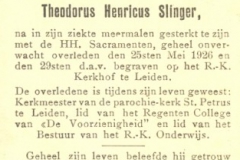 Slinger Theodorus Henricus