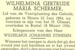 Schermer Wilhelmina Gertrude Maria