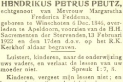 Peutz Hendrikus Petrus