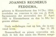 Feddema Johannes Regnerus
